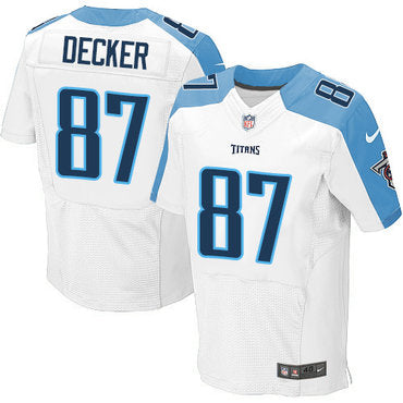 Nike Tennessee Titans 87 Eric Decker White Mens Stitched Nfl Elite Jersey