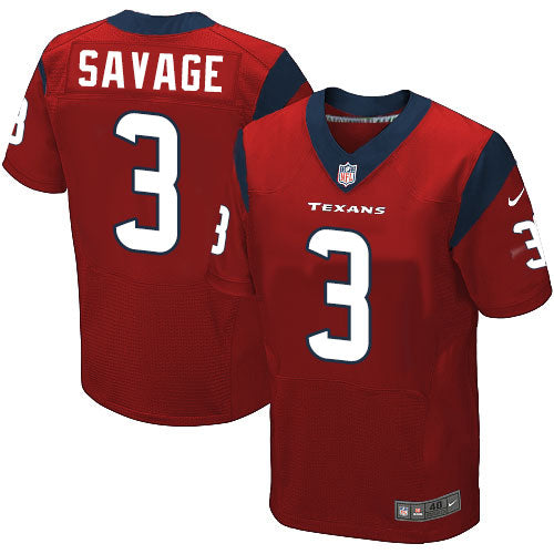 Nike Texans 3 Tom Savage Red Alternate Mens Stitched Nfl Elite Jersey