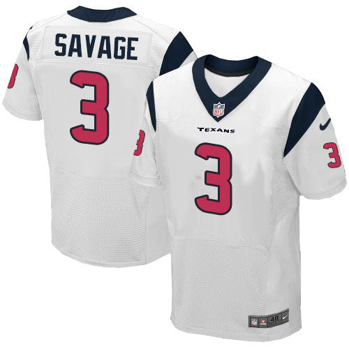 Nike Texans 3 Tom Savage White Mens Stitched Nfl Elite Jersey
