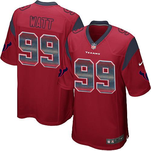 Nike Texans 99 Jj Watt Red Alternate Mens Stitched Nfl Limited Strobe Jersey