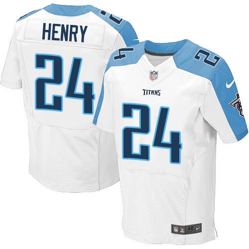Nike Titans 24 Derrick Henry White Mens Stitched Nfl Elite Jersey