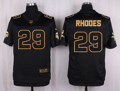 Nike Vikings 29 Xavier Rhodes Black Mens Stitched Nfl Elite Pro Line Gold Collection Jersey