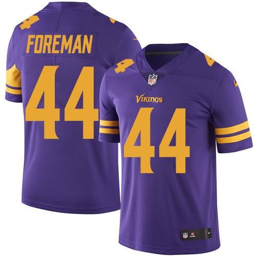 Nike Vikings 44 Chuck Foreman Purple Mens Stitched Nfl Limited Rush Jersey