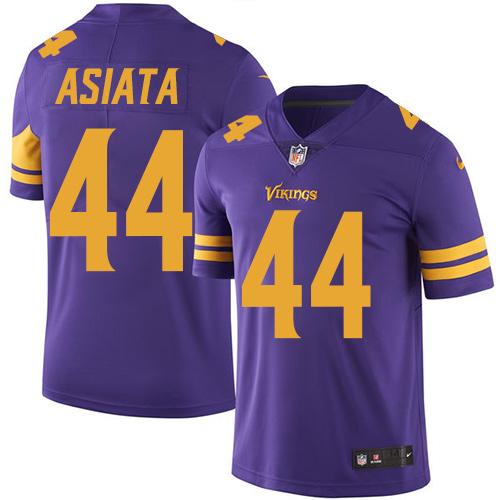 Nike Vikings 44 Matt Asiata Purple Mens Stitched Nfl Limited Rush Jersey