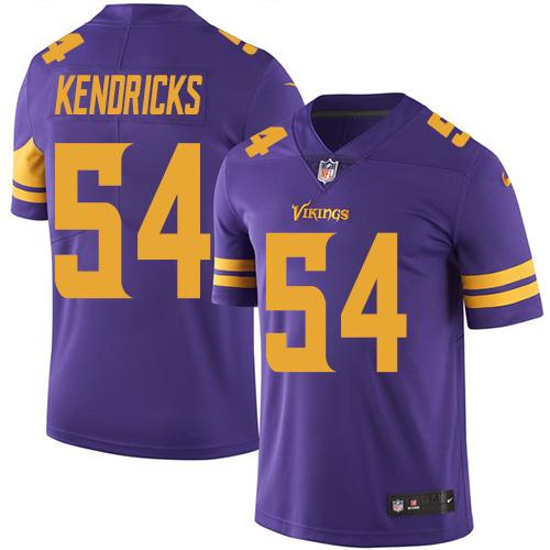 Nike Vikings 54 Eric Kendricks Purple Mens Stitched Nfl Limited Rush Jersey