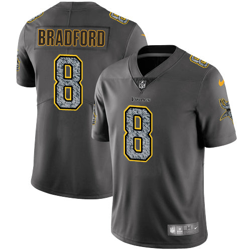 Nike Vikings 8 Sam Bradford Gray Static Mens Stitched Nfl Vapor Untouchable Limited Jersey
