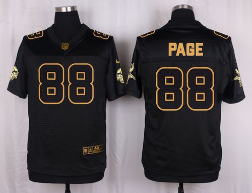 Nike Vikings 88 Alan Page Black Mens Stitched Nfl Elite Pro Line Gold Collection Jersey