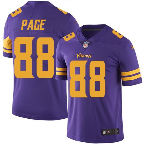 Nike Vikings 88 Alan Page Purple Mens Stitched Nfl Limited Rush Jersey