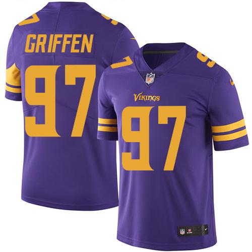 Nike Vikings 97 Everson Griffen Purple Mens Stitched Nfl Limited Rush Jersey