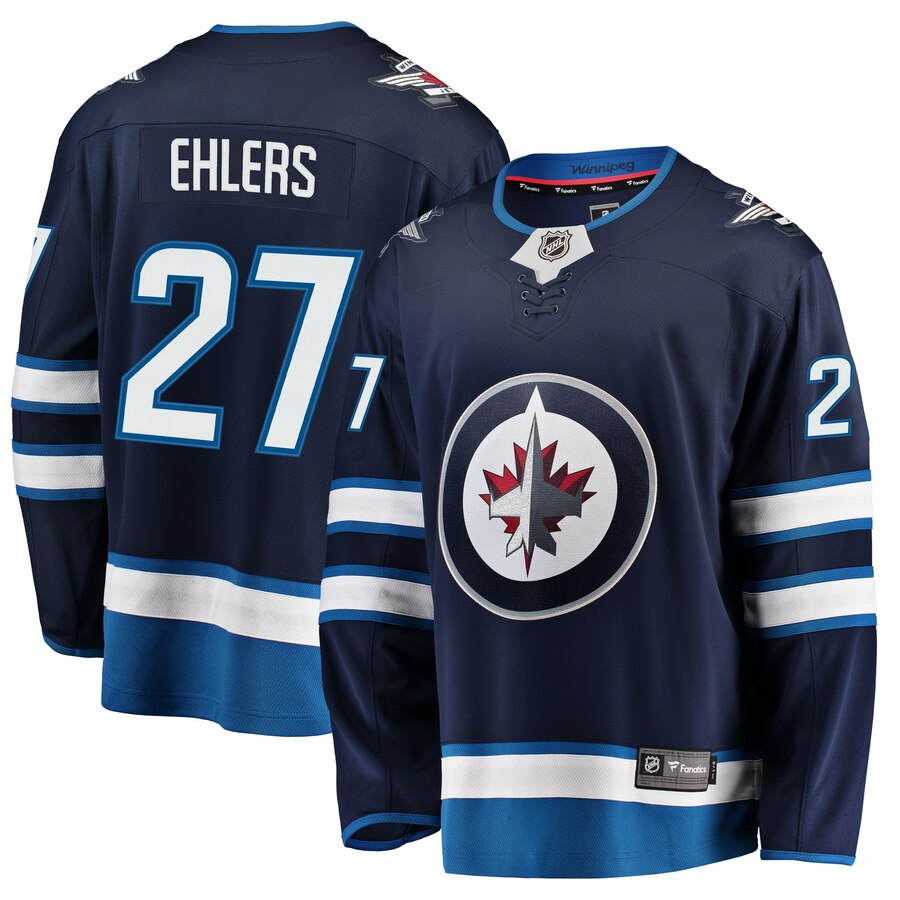 Nikolaj Ehlers Winnipeg Jets Fanatics Branded Breakaway Replica Jersey Navy