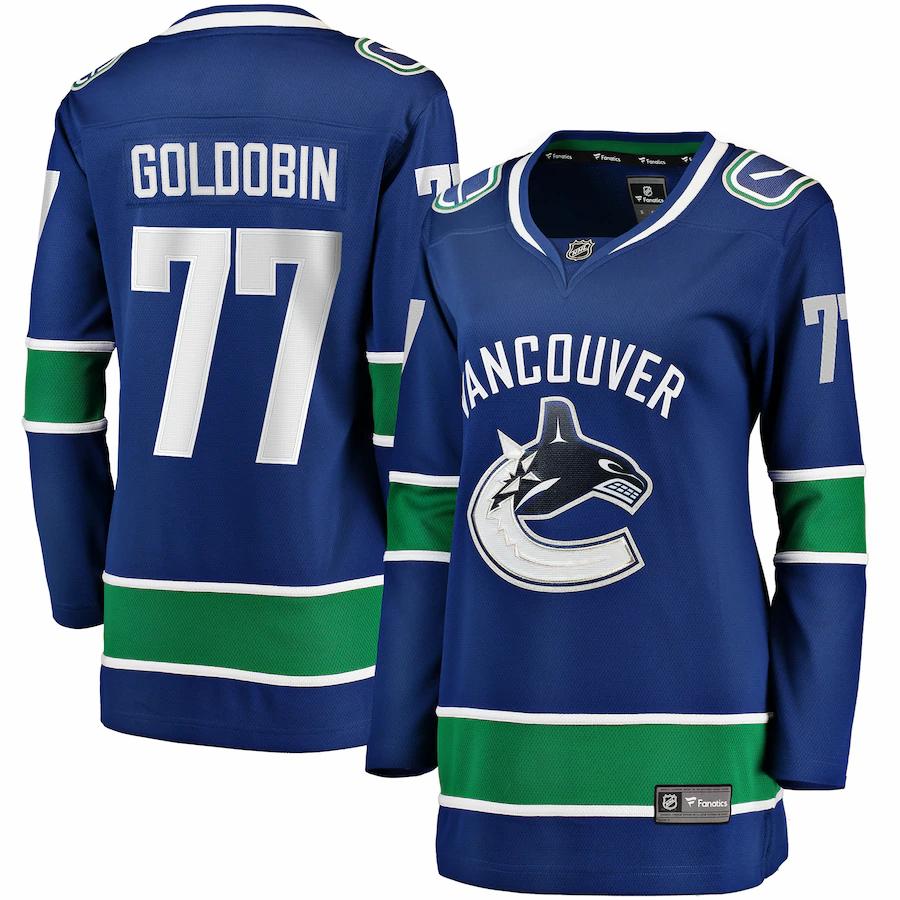 Nikolay Goldobin Vancouver Canucks Fanatics Branded Womens Home Breakaway Player Jersey Blue