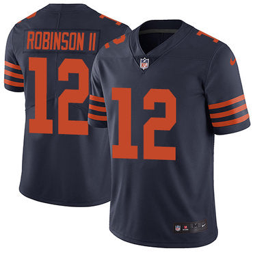 Nmens Ike Chicago Bears 12 Allen Robinson Ii Navy Blue Alternate Stitched Nfl Vapor Untouchable Limited Jersey