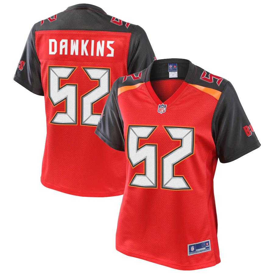 Noah Dawkins Tampa Bay Buccaneers Nfl Pro Line Womens Team Player Jersey Red