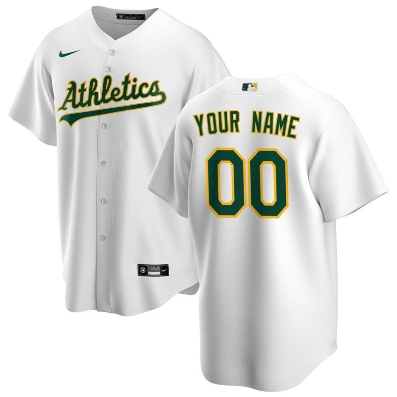 Oakland Athletics 2020 Mlb Personalized Custom White Custom Jersey