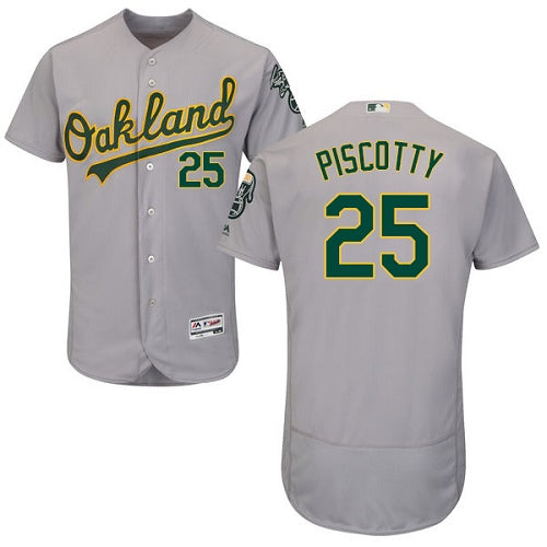 Oakland Athletics 25 Stephen Piscotty Grey Flexbase Authentic Collection Stitched Mlb Jersey