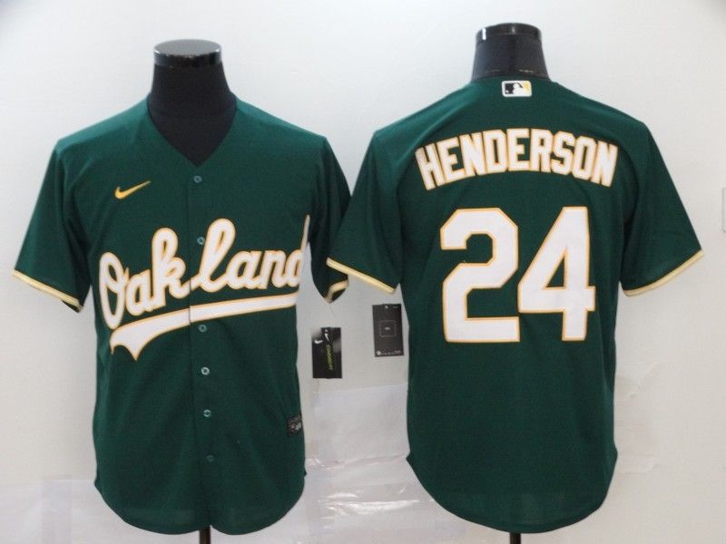Oakland Athletics Rickey Henderson 24 2020 Mlb Green Jersey