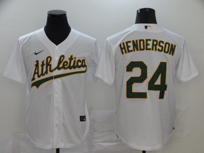 Oakland Athletics Rickey Henderson 24 2020 Mlb White Jersey