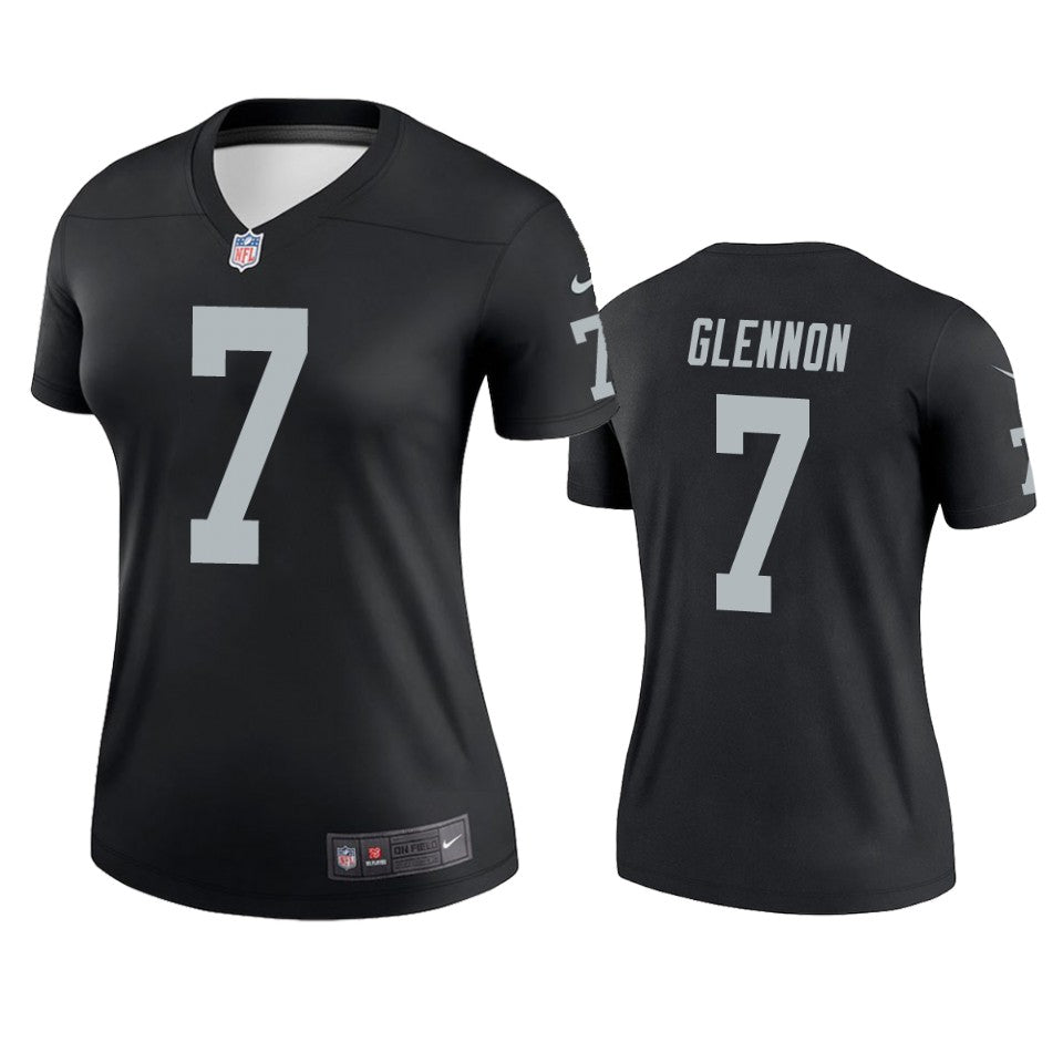 Oakland Raiders 7 Mike Glennon Black Legend Jersey
