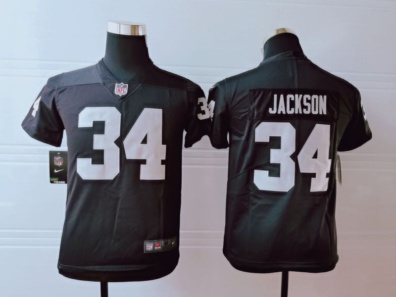 Oakland Raiders Bo Jackson 34 Nfl 2020 Dark Brown Jersey