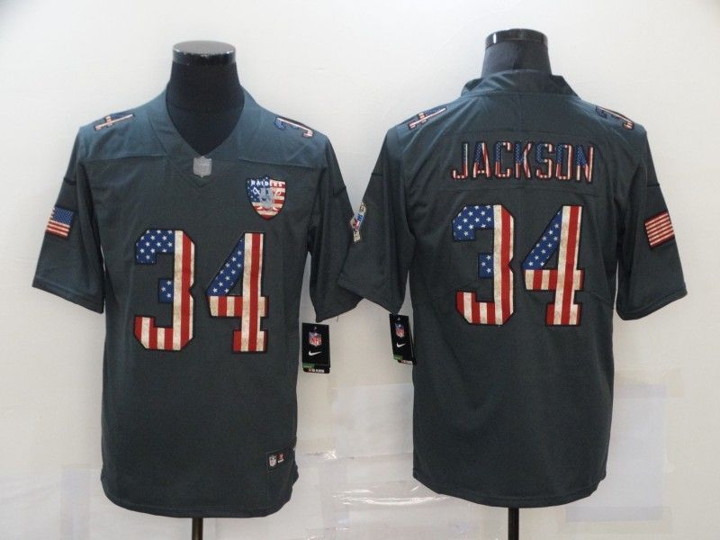 Oakland Raiders Bo Jackson 34 Nfl 2020 Dark Grey Jersey