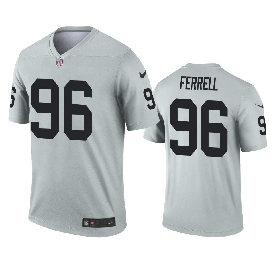 Oakland Raiders Clelin Ferrell Silver Inverted Legend Jersey