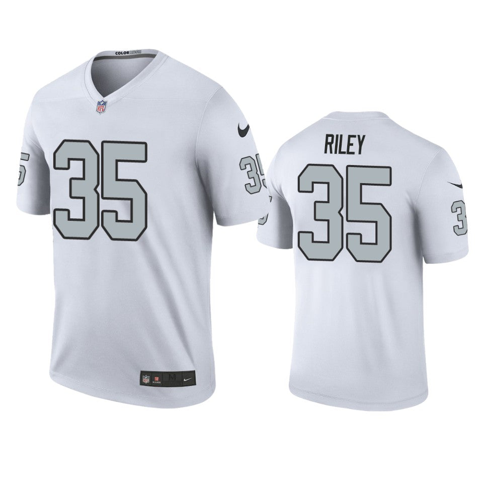 Oakland Raiders Curtis Riley White Color Rush Legend Jersey