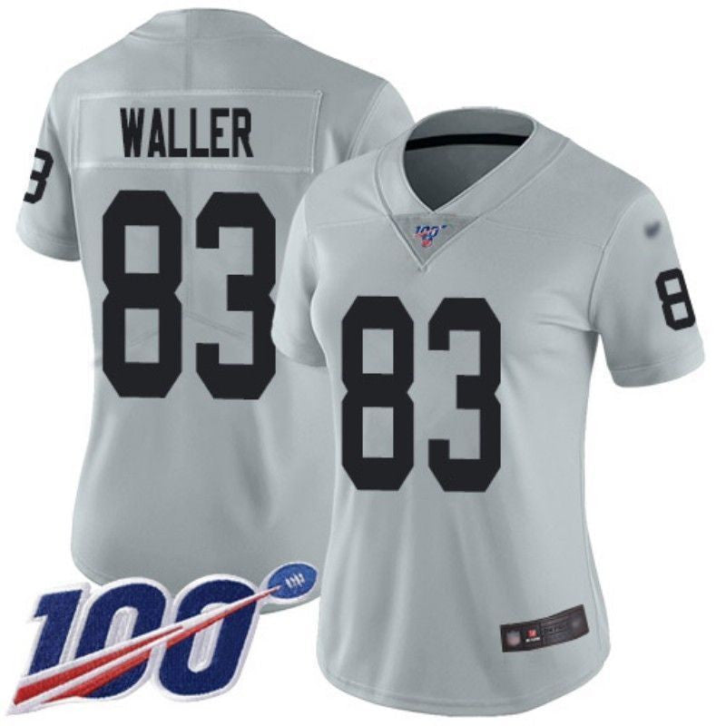 Oakland Raiders Darren Waller 83 Nfl 100 2020 Grey Womens Jersey
