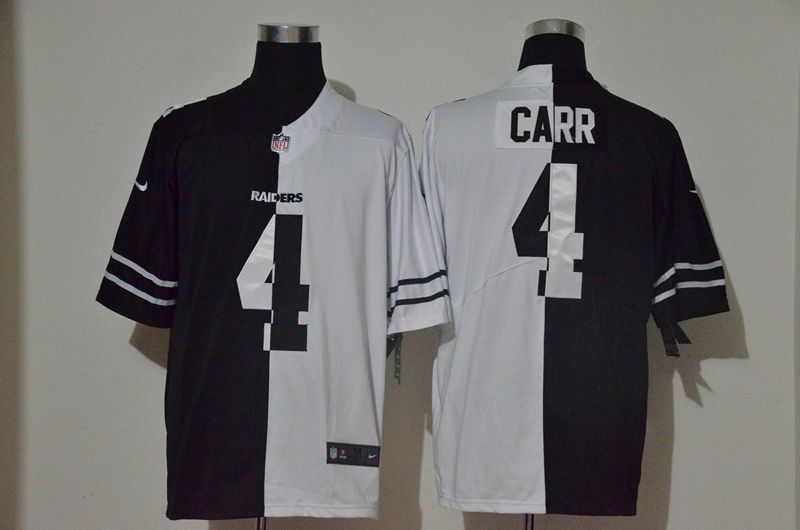 Oakland Raiders Derek Carr 4 Nfl 2020 Black And White Jersey
