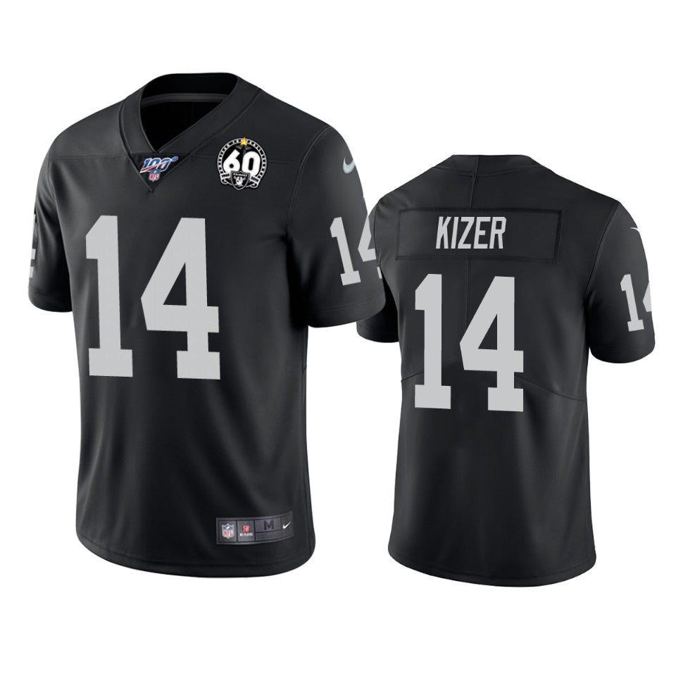 Oakland Raiders Deshone Kizer Black 60th Anniversary Vapor Limitd Jersey