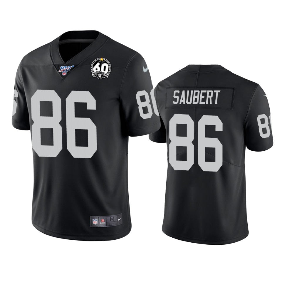 Oakland Raiders Eric Saubert Black 60th Anniversary Vapor Limitd Jersey