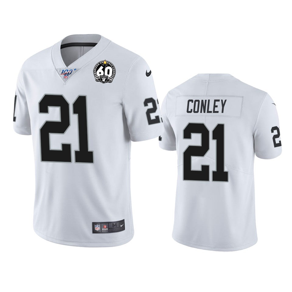 Oakland Raiders Gareon Conley White 60th Anniversary Vapor Limited Jersey