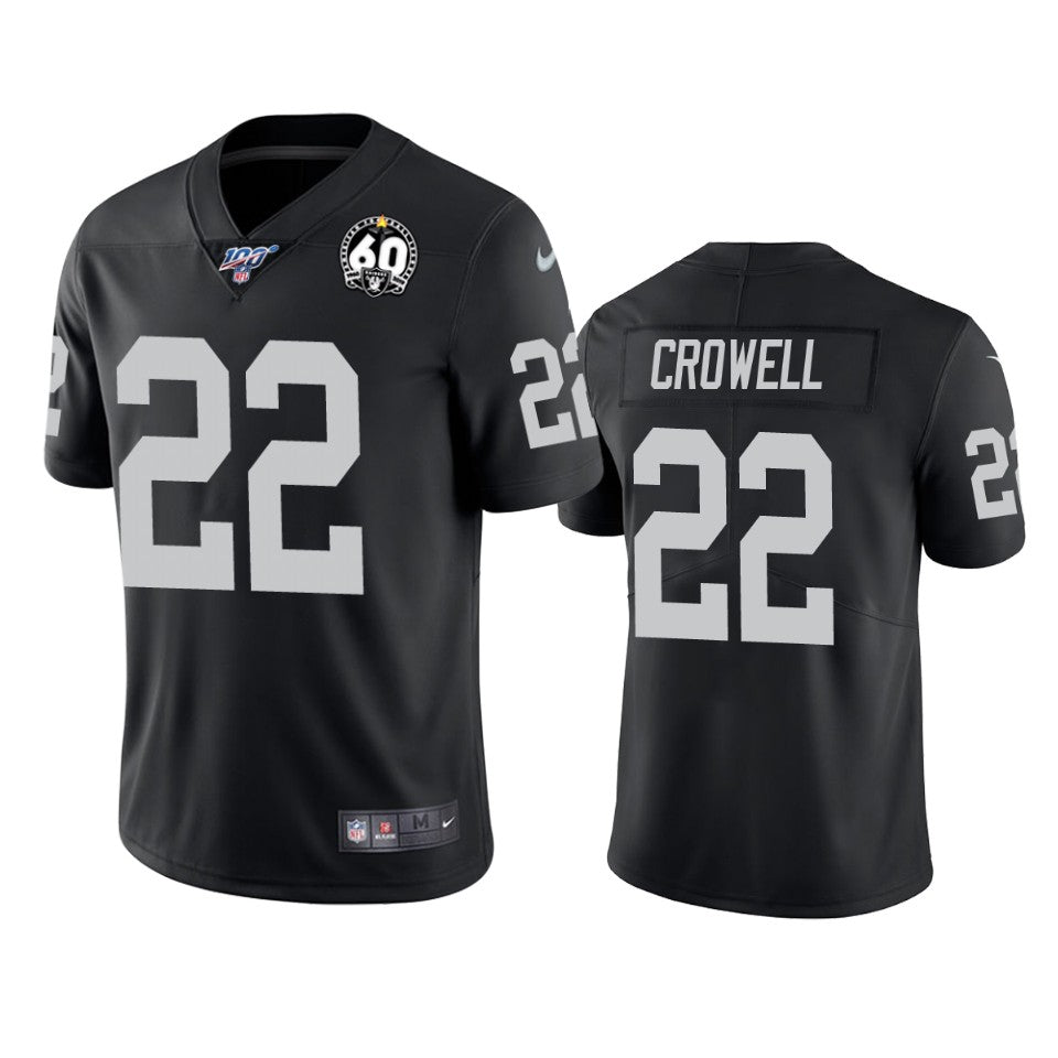 Oakland Raiders Isaiah Crowell Black 60th Anniversary Vapor Limited Jersey