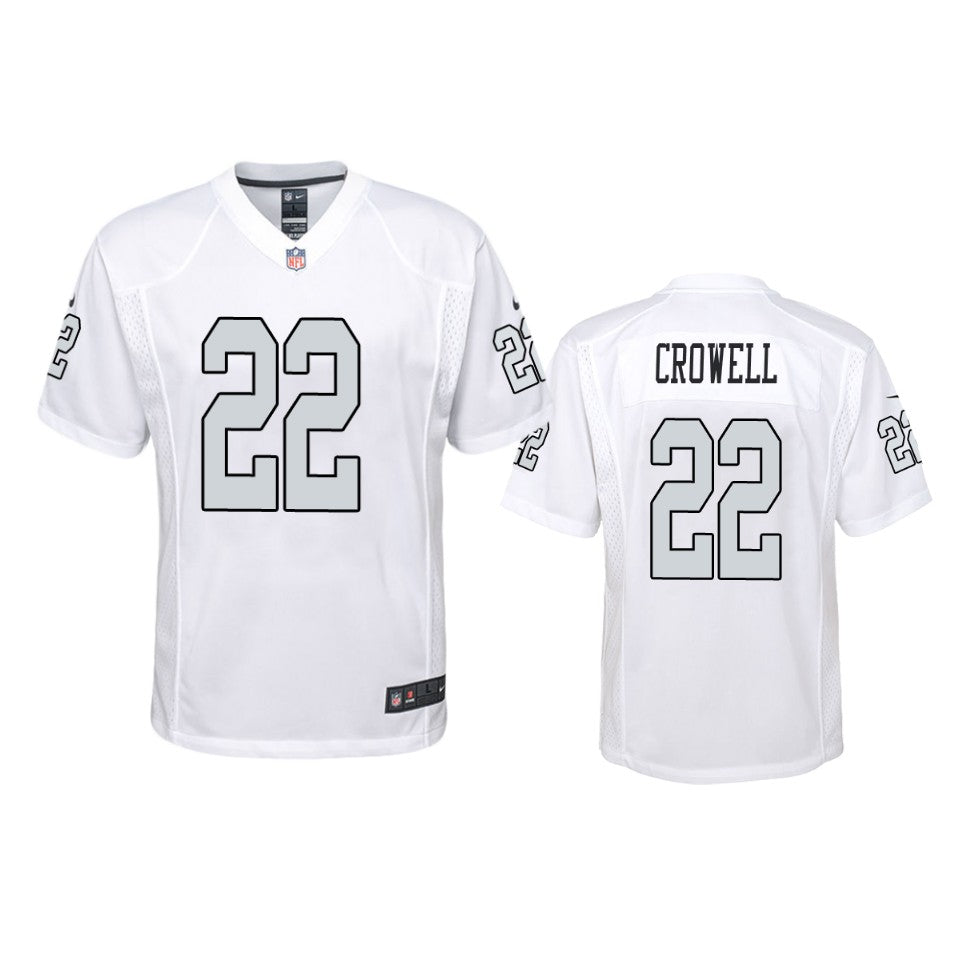 Oakland Raiders Isaiah Crowell White Color Rush Game Jersey