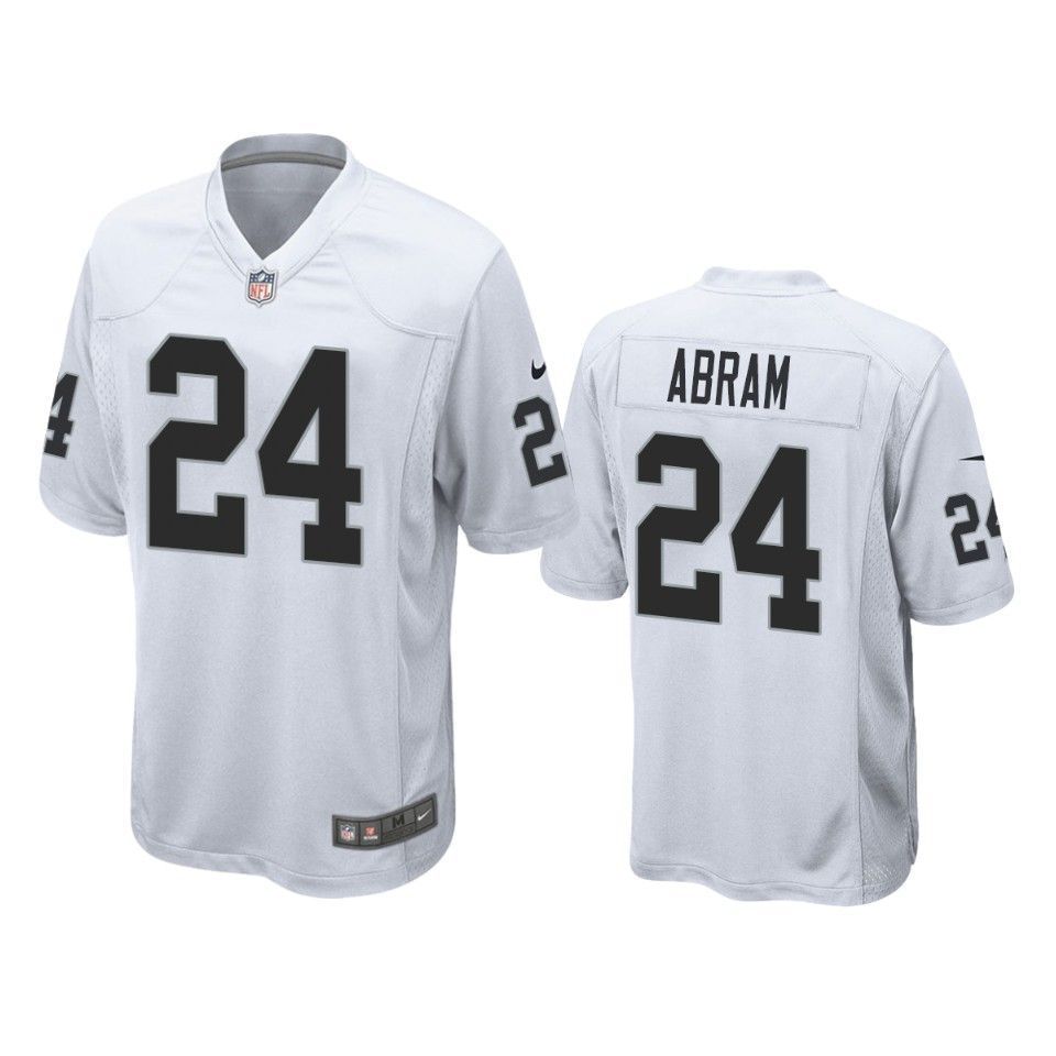 Oakland Raiders Johnathan Abram 2019 Nfl Draft White Game Jersey