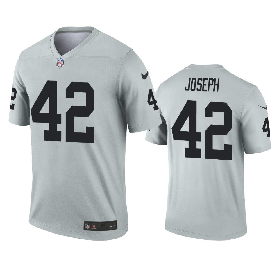 Oakland Raiders Karl Joseph Silver Inverted Legend Jersey