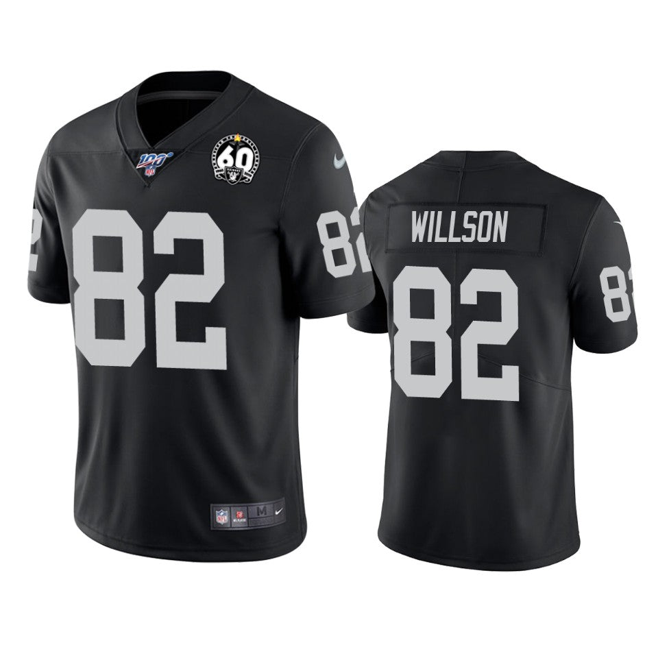 Oakland Raiders Luke Willson Black 60th Anniversary Vapor Limited Jersey