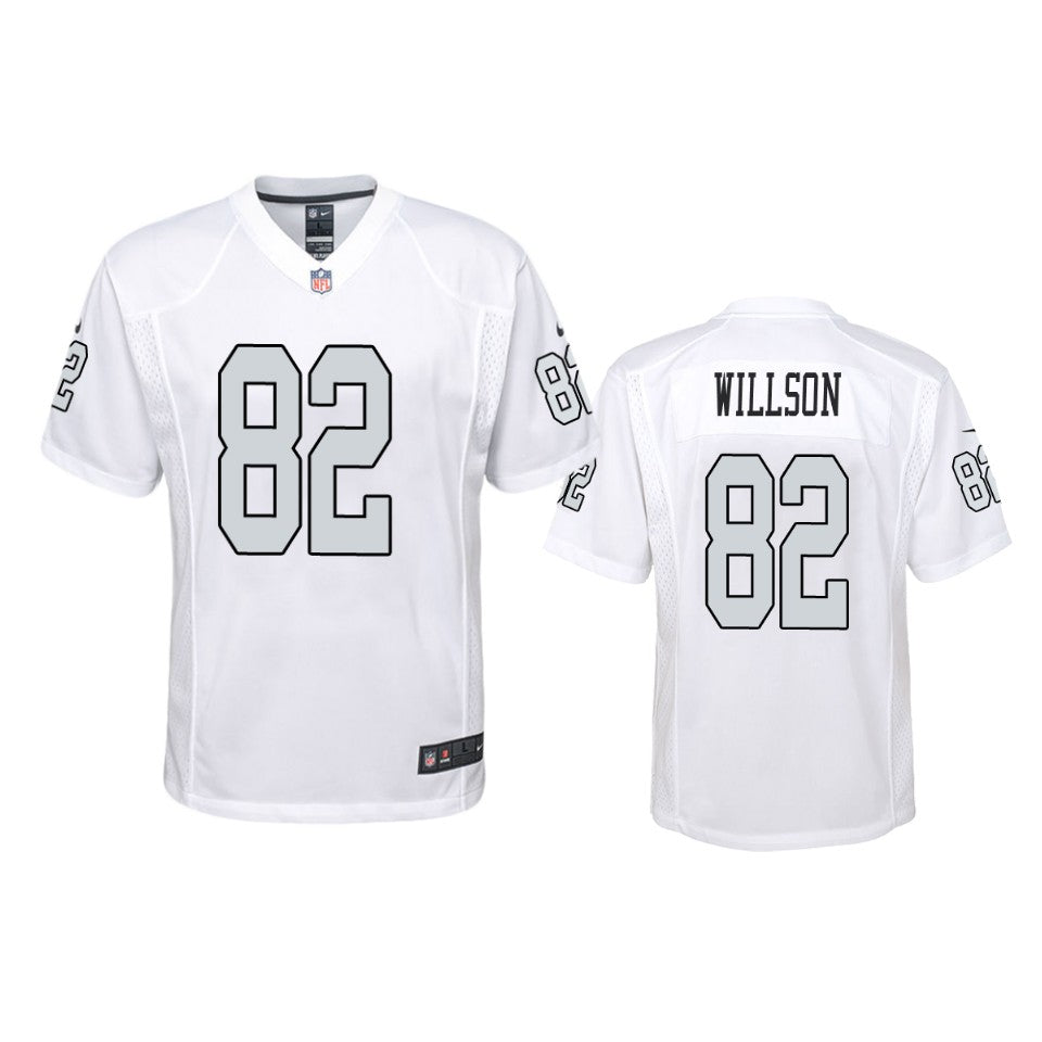 Oakland Raiders Luke Willson White Color Rush Game Jersey