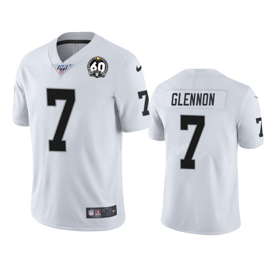 Oakland Raiders Mike Glennon White 60th Anniversary Vapor Limited Jersey