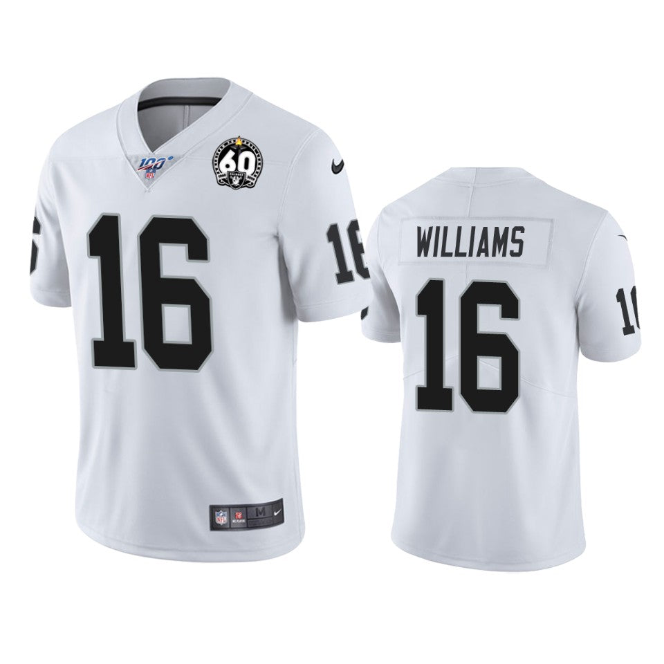 Oakland Raiders Tyrell Williams White 60th Anniversary Vapor Limited Jersey