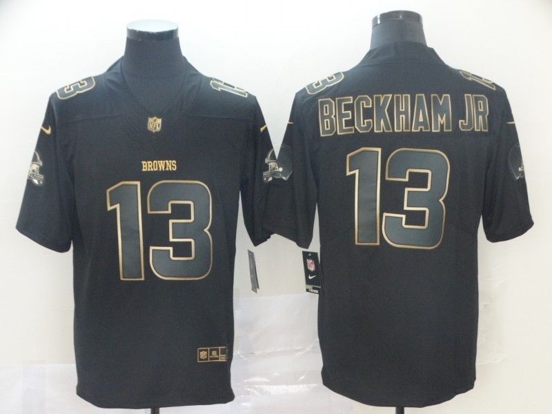 Odell Beckham 13 Cleveland Browns Nfl Explosion Legendary Gold Black Jersey