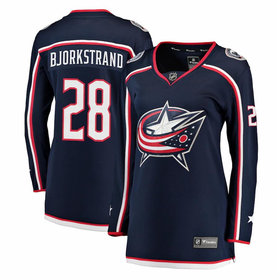 Oliver Bjorkstrand Columbus Blue Jackets Fanatics Branded Womens Breakaway Jersey Navy