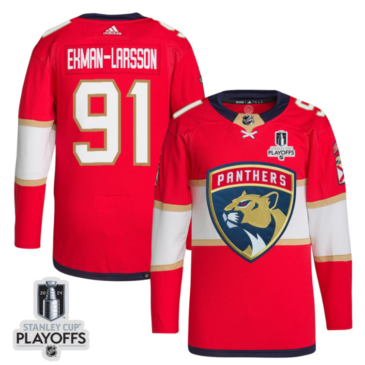 Oliver Ekman-Larsson 91 Florida Panthers 2024 NHL Playoffs Patch Home Jersey M