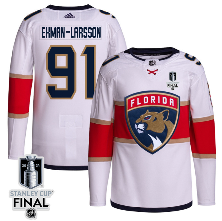 Oliver Ekman-Larsson 91 Florida Panthers 2024 STANLEY CUP Final Away Breakaway J