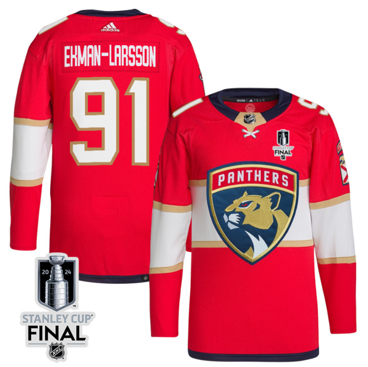 Oliver Ekman-Larsson 91 Florida Panthers 2024 STANLEY CUP Final Home Breakaway J
