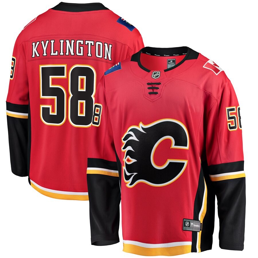 Oliver Kylington Calgary Flames Fanatics Branded Home Breakaway Player Jersey Red