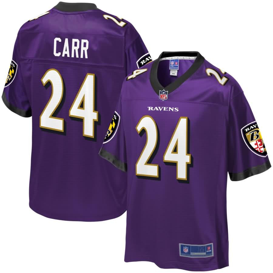 On Carr Baltimore Ravens Nfl Pro Line Team Color Player Jersey Purple