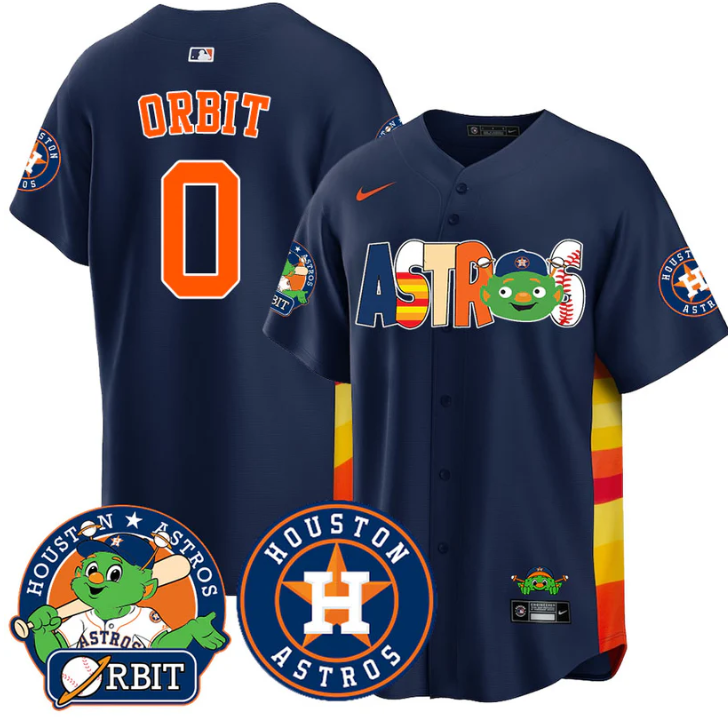 Orbit Jersey #00 Houston Astros Vapor Premier Limited Stitched Navy
