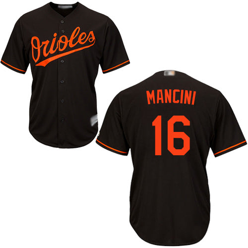 Orioles 16 Trey Mancini Black New Cool Base Stitched Baseball Jersey