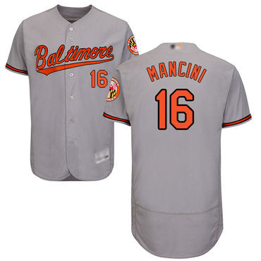 Orioles 16 Trey Mancini Grey Flexbase Authentic Collection Stitched Baseball Jersey