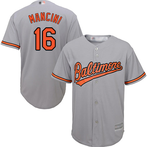 Orioles 16 Trey Mancini Grey New Cool Base Stitched Baseball Jersey